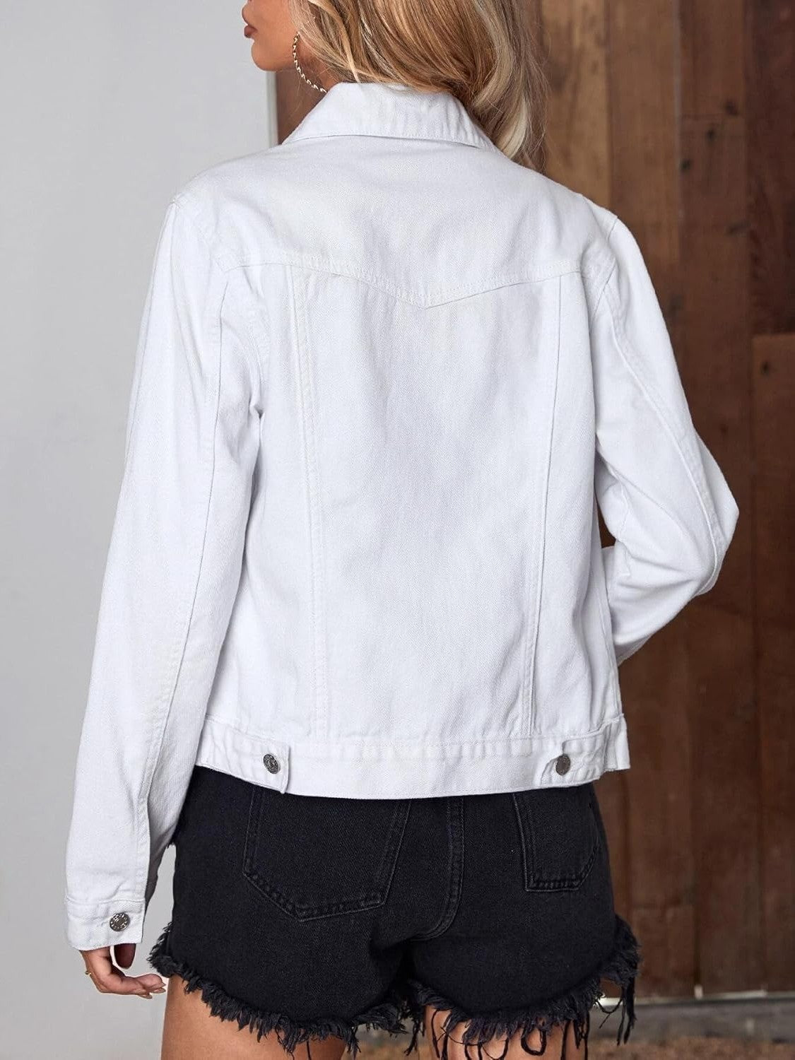 Kedera Casual Western Style Embellished Denim Jacket