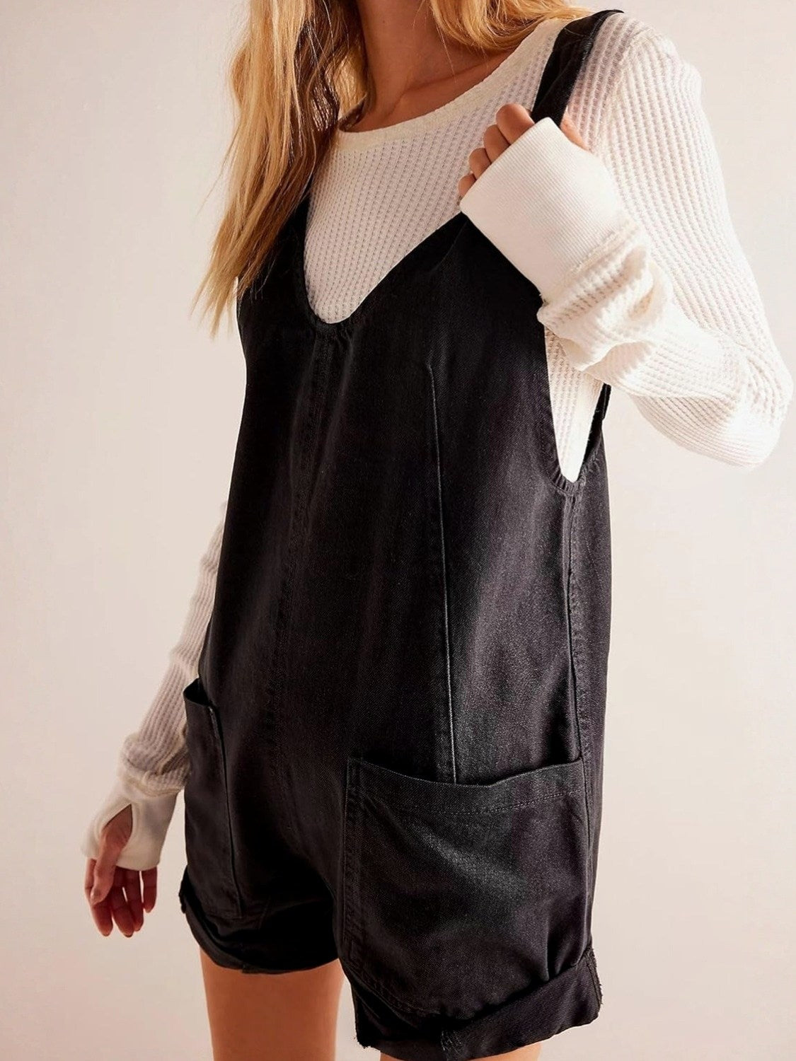 Lifeshe Casual Denim Shortall Romper