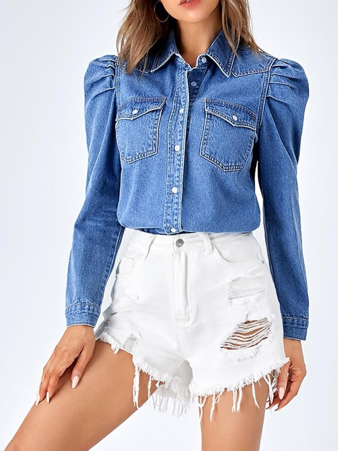 Kedera Denim Button Down Shirt
