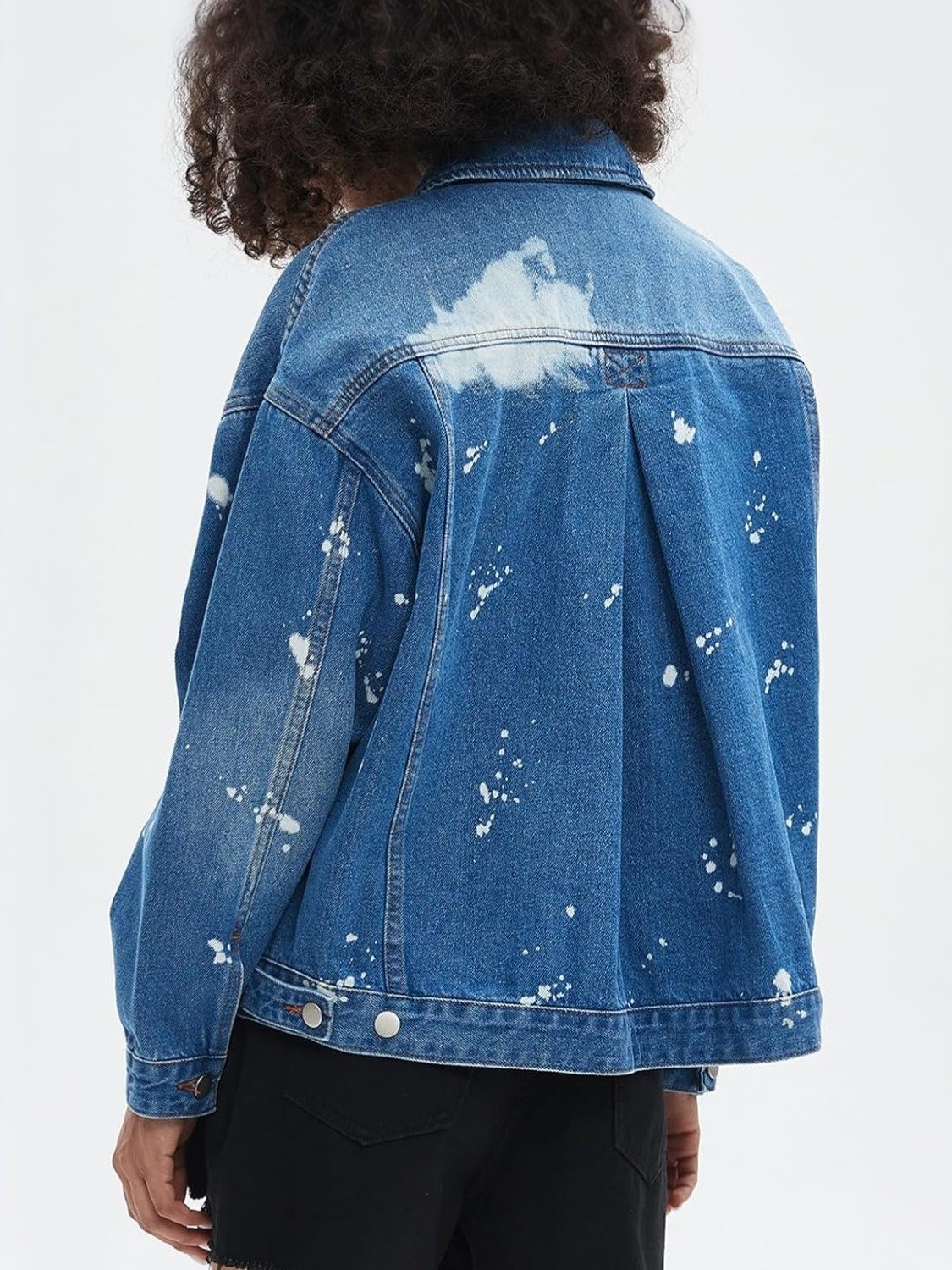 Ladyful Oversized Distressed Denim Trucker Jacket