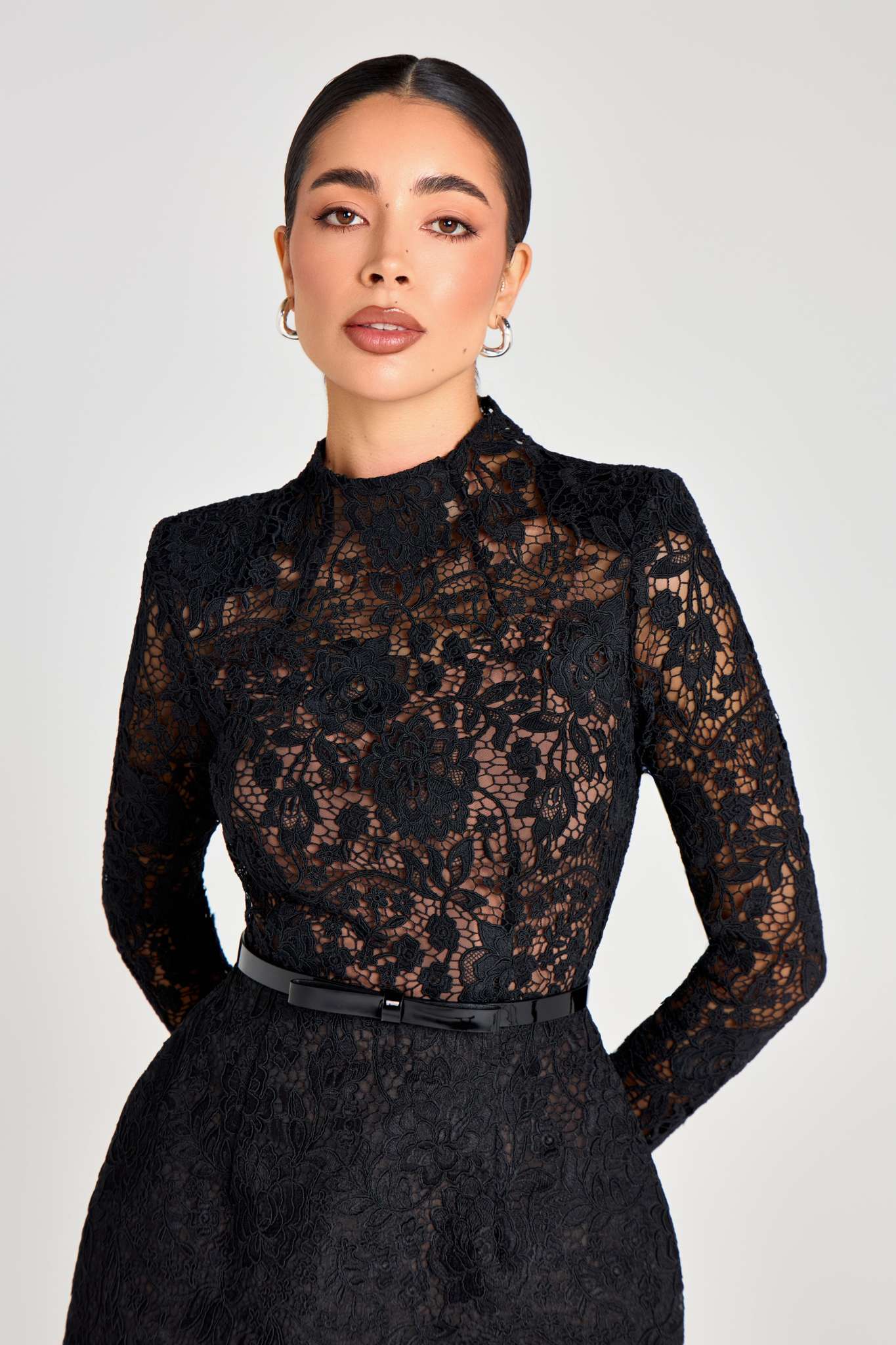 Ezabutus Floral Lace Mini Dress With Nude Lining – Available in Yellow, Black & White