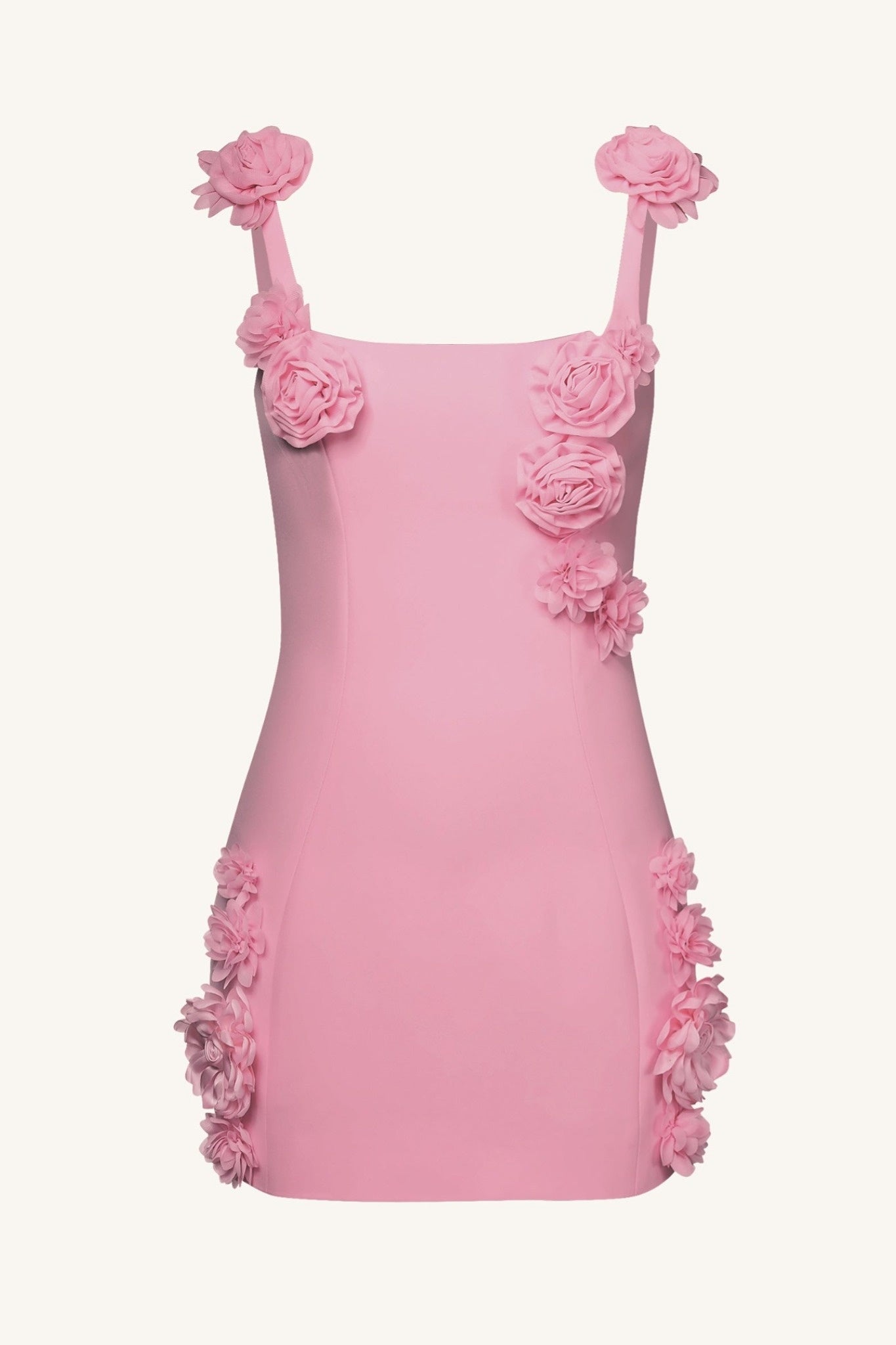 Ezabutus Romantic 3D Flower Applique Mini Dress