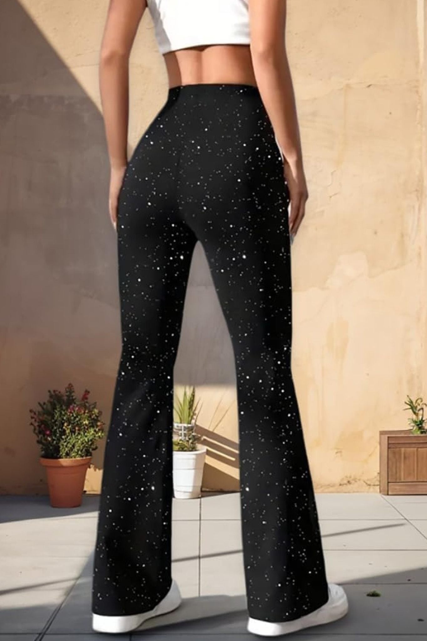 Lifeshe Sparkly Bell Bottom Leggings