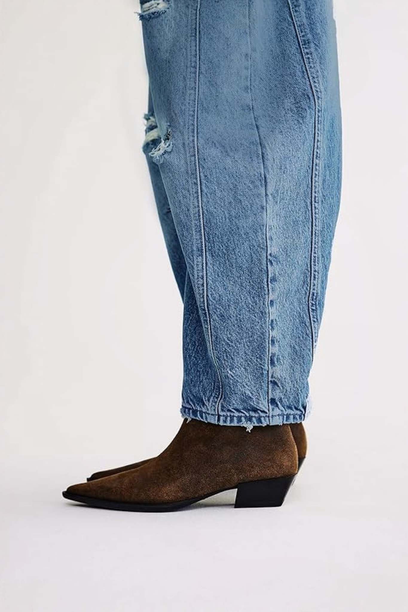 Lifeshe Low Rise Ripped Boyfriend Barrel Jeans