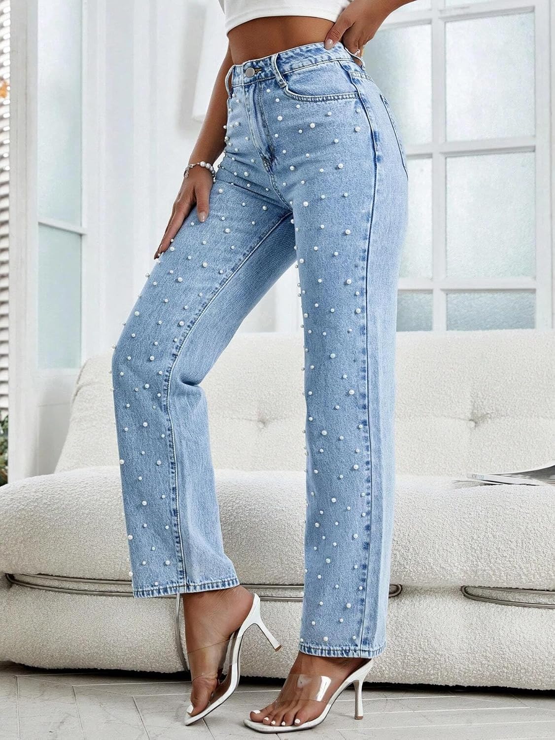 Kedera Retro Boyfriend Fit Wide Leg Trousers