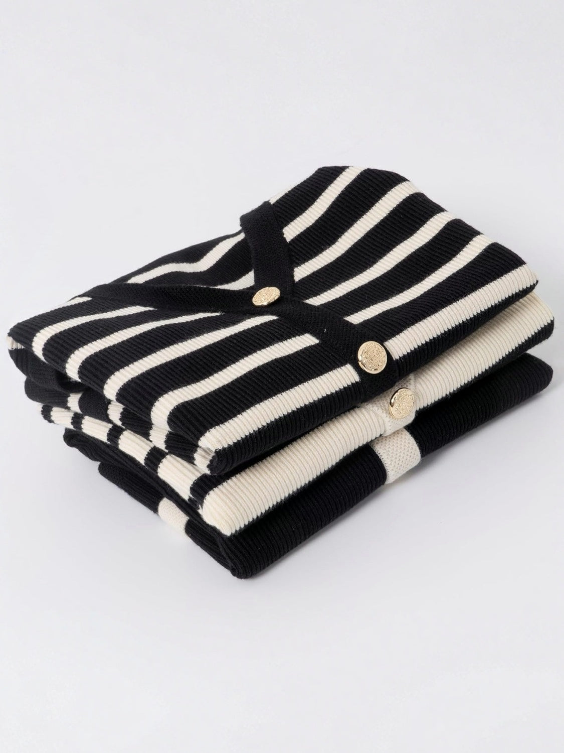 Kedera V Neck Striped Knit Sweater Vest