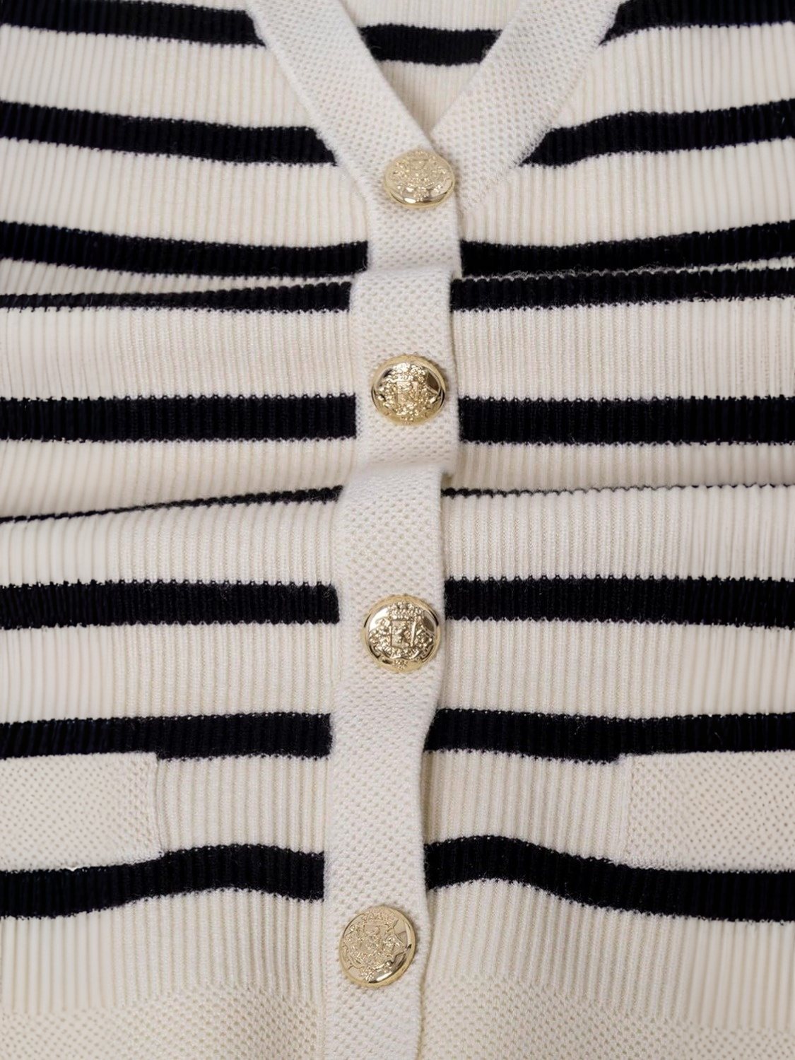 Kedera V Neck Striped Knit Sweater Vest