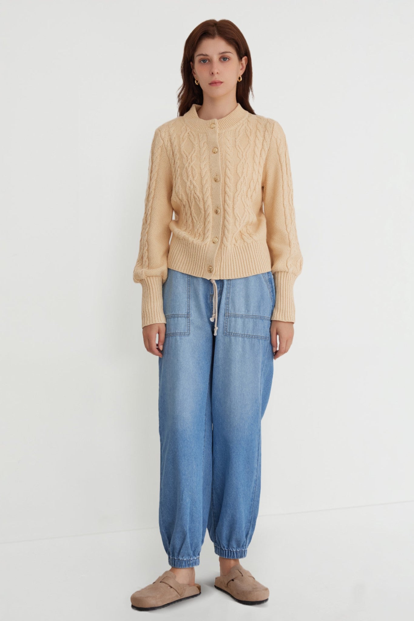 Yexpine Cotton Cardigan Sweater Trendy Casual Outfits