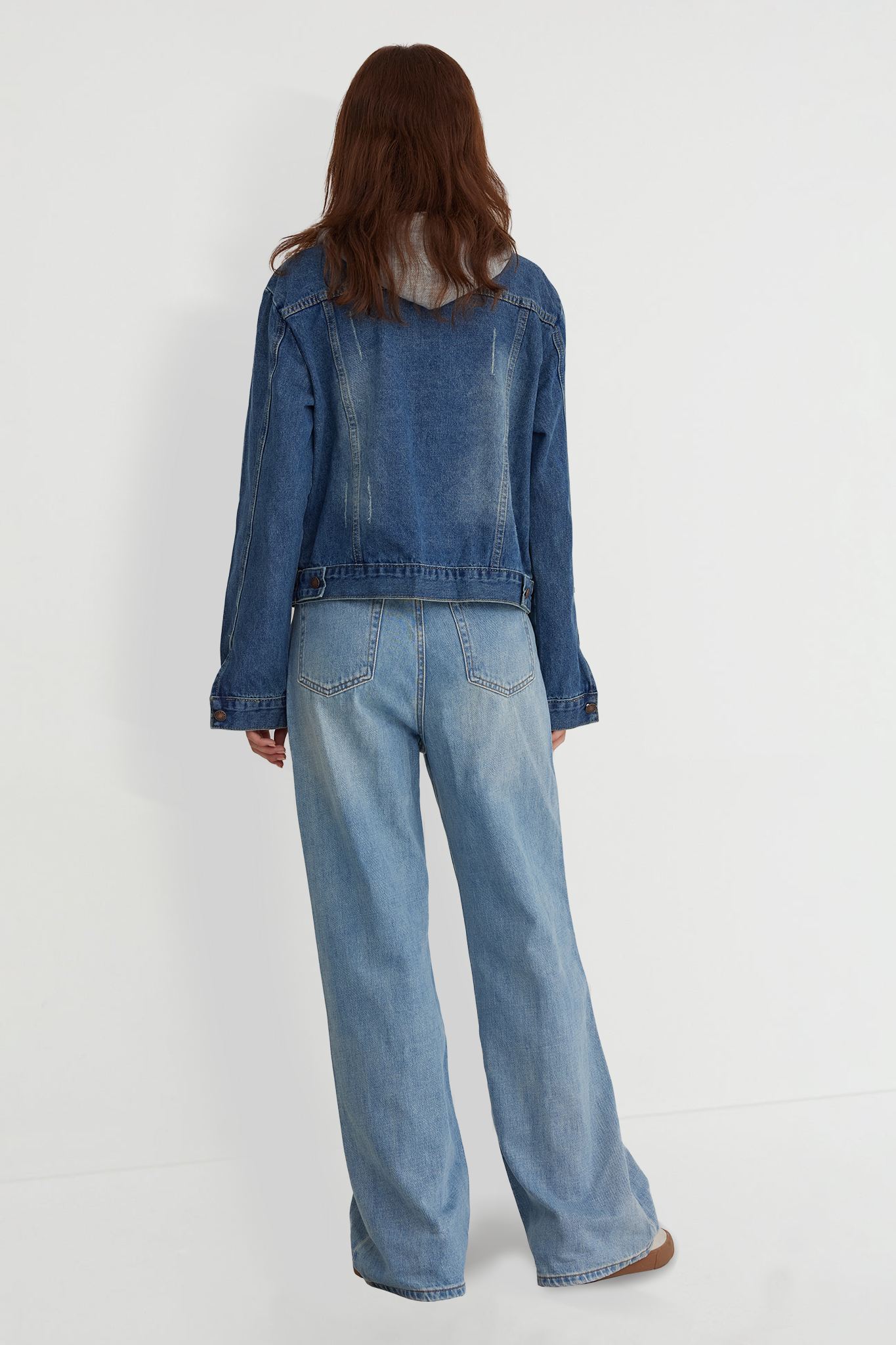 LIfeshe Casual Detachable Hoodie Denim Jacket