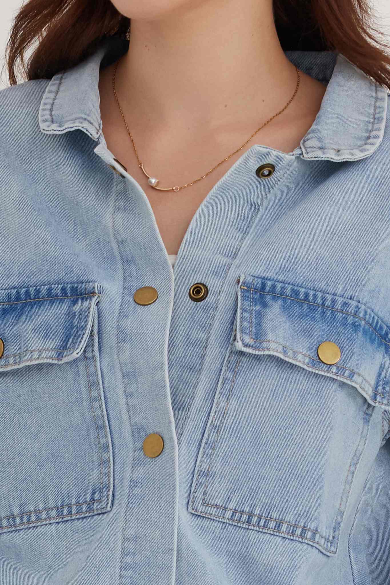Kedera Button Down Oversized Denim Jackets