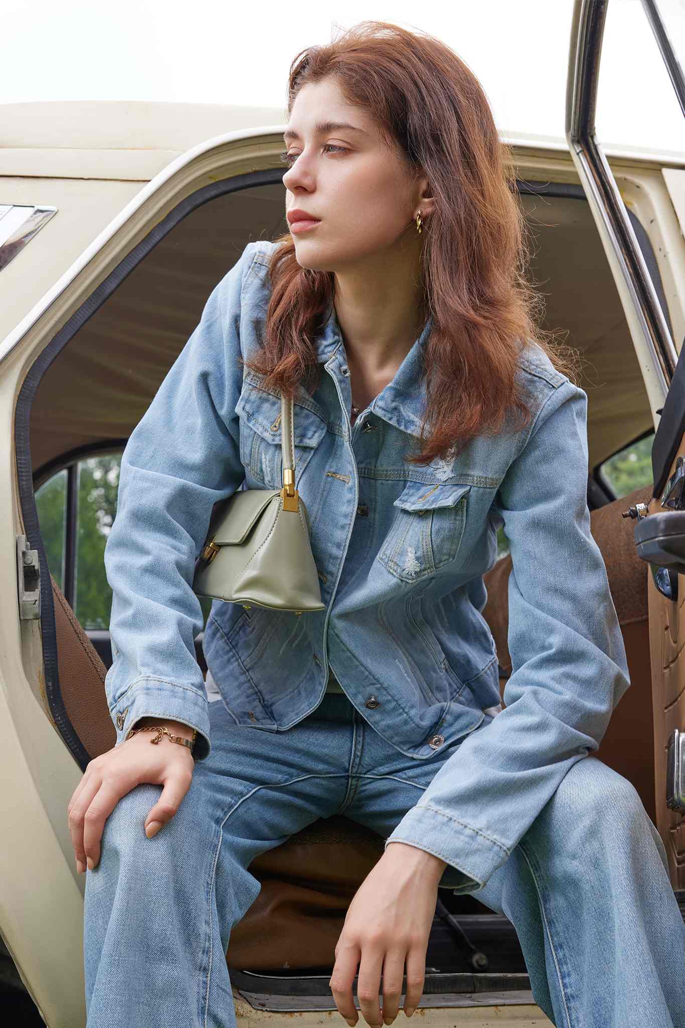 Kedera Ripped Long Sleeve Denim Jackets