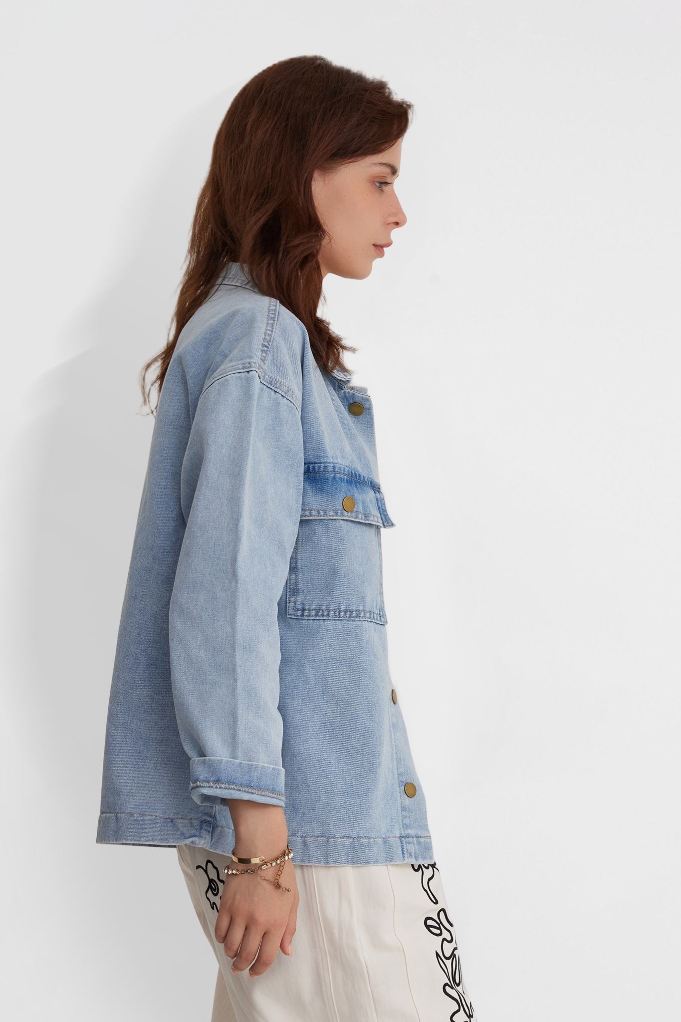 Kedera Button Down Oversized Denim Jackets