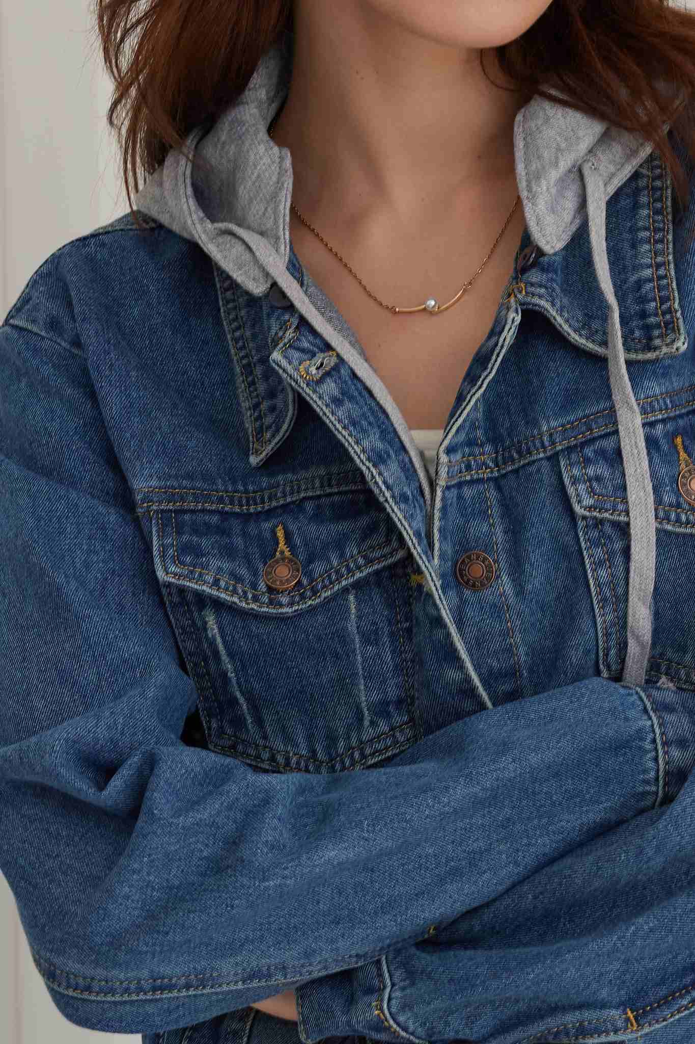 LIfeshe Casual Detachable Hoodie Denim Jacket