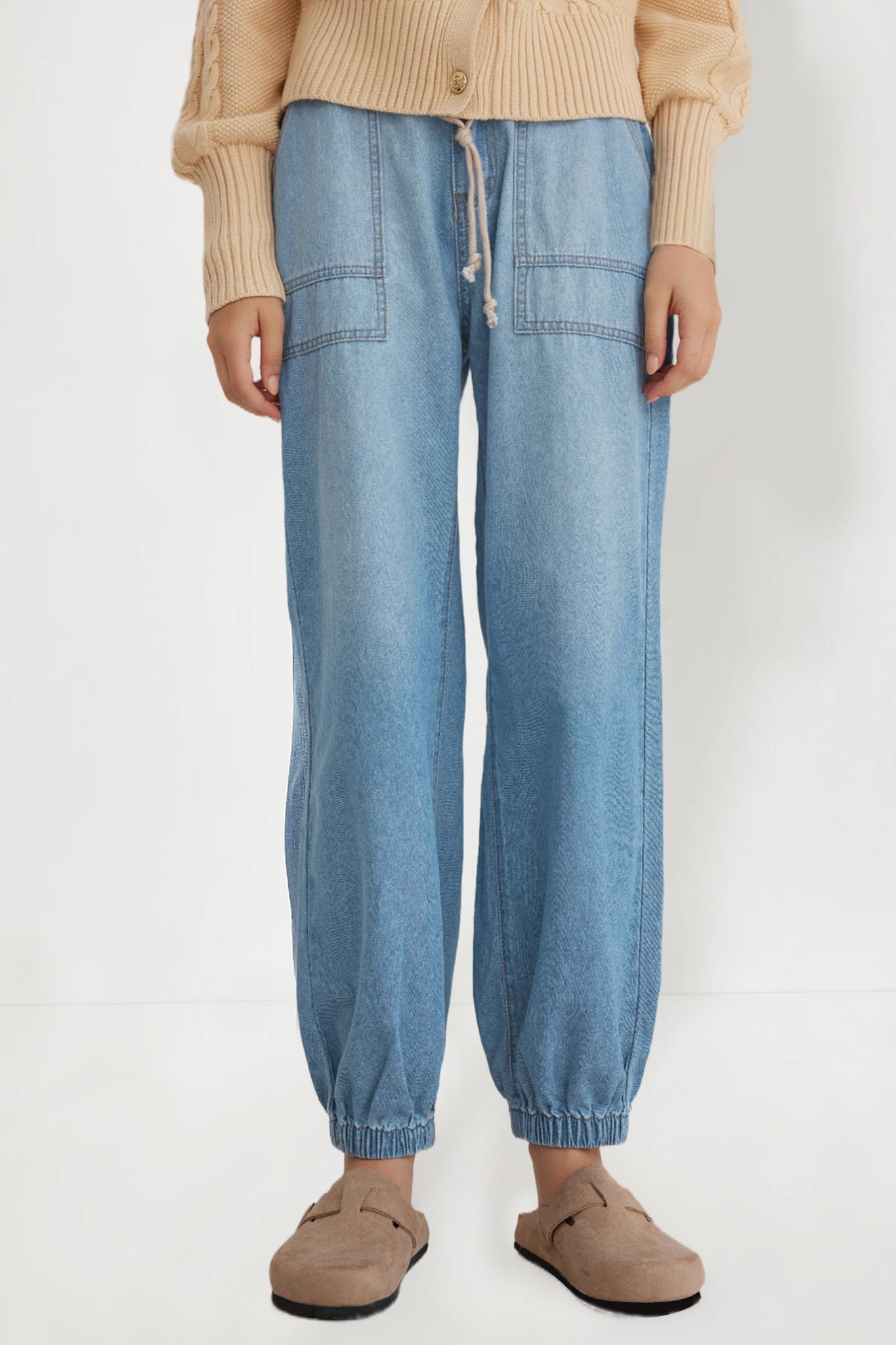 Ezapine Casual Loose Boyfriend Style Barrel Jeans