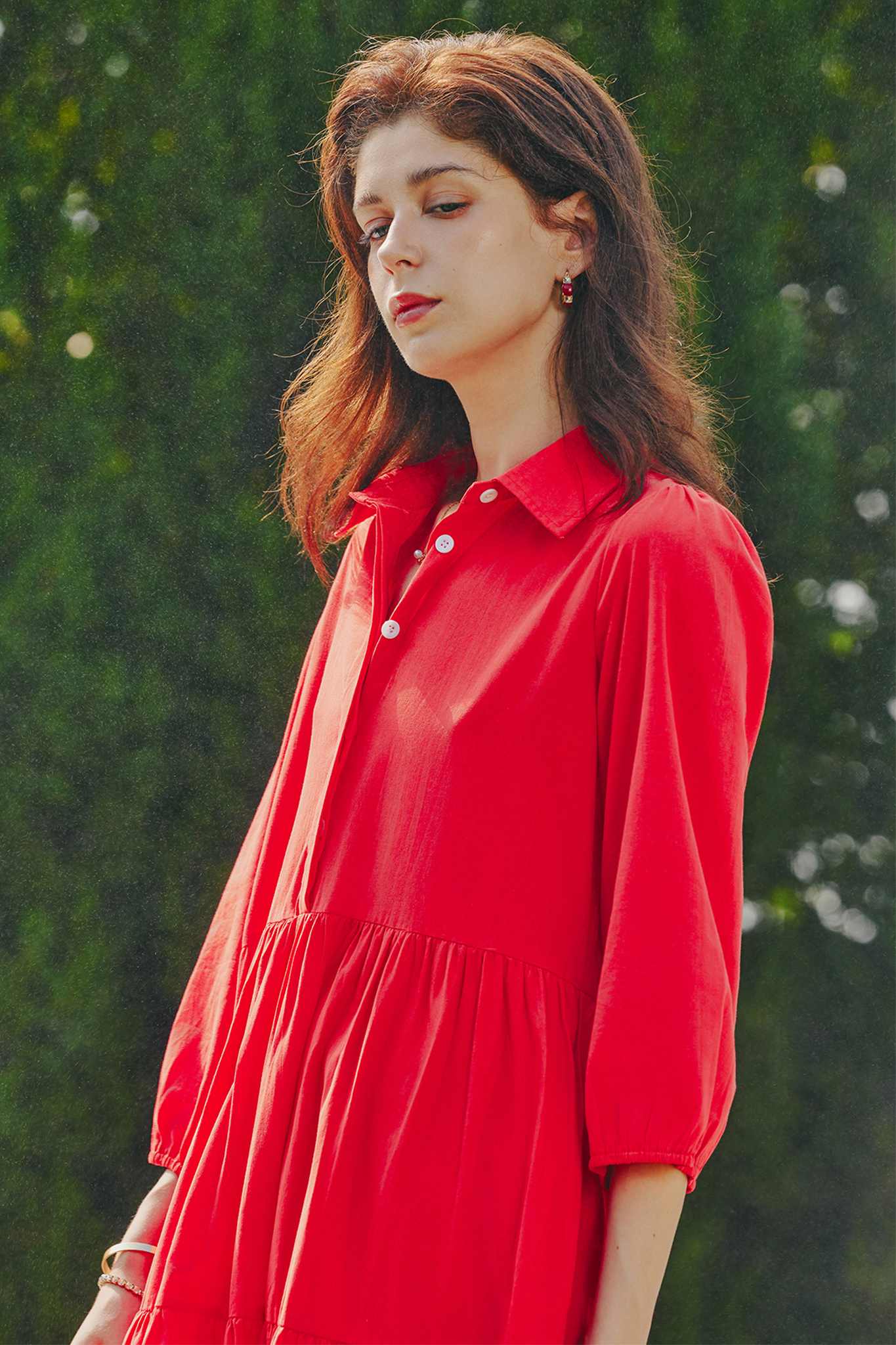 Yexpine Casual V Neck Flowy Maxi Dresses