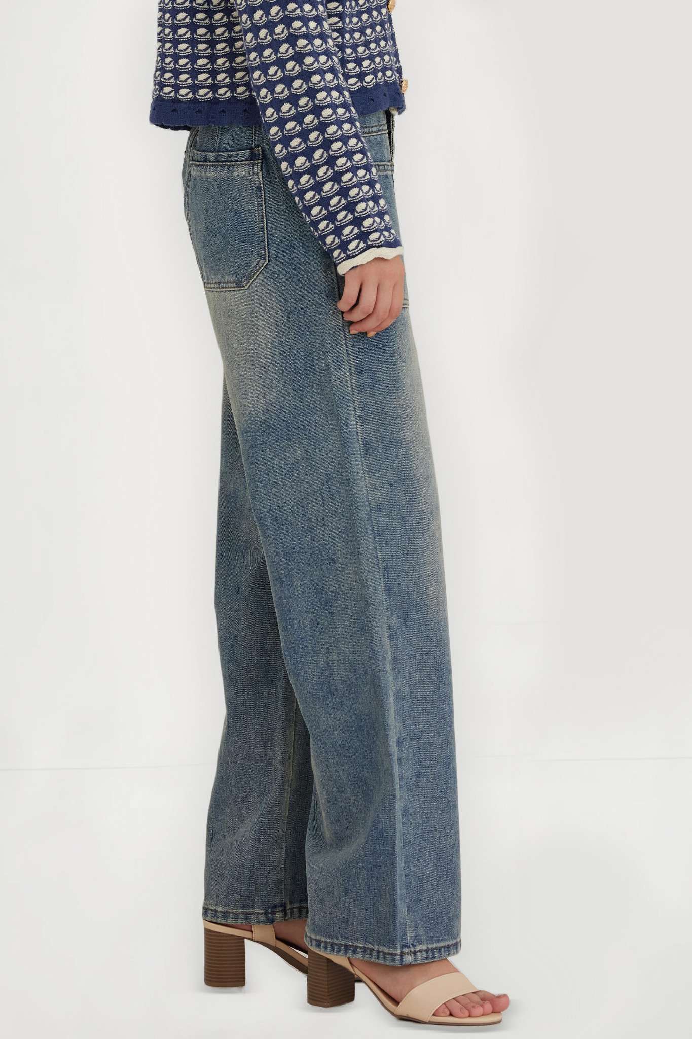 Ezapine Women's Mid Waisted Stretchy Straight Leg Pants