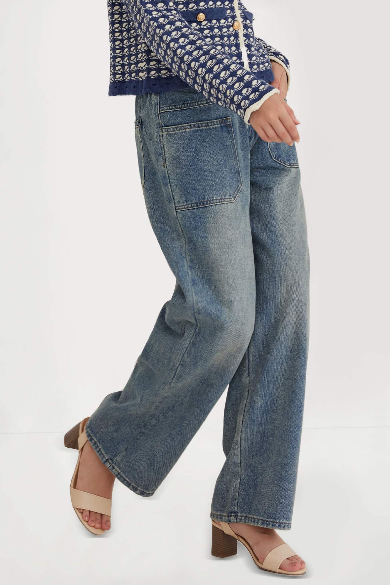 Ezapine Women's Mid Waisted Stretchy Straight Leg Pants