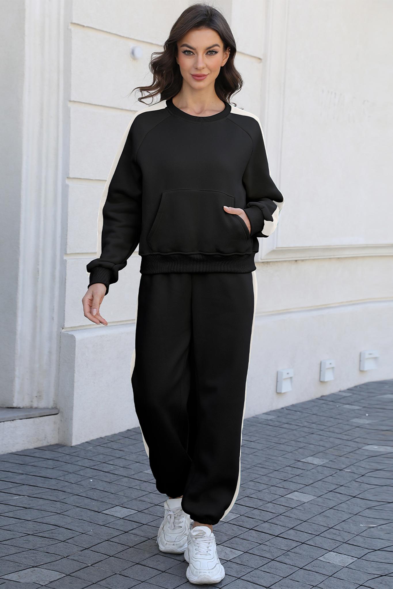 Ladyful Fleece 2 piece Outfits Sweatsuits Set