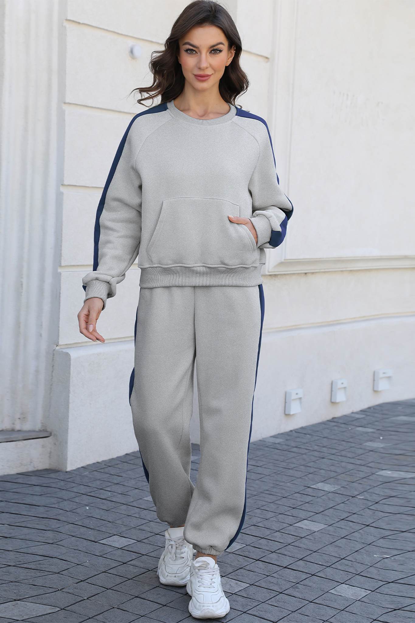 Ladyful Fleece 2 piece Outfits Sweatsuits Set