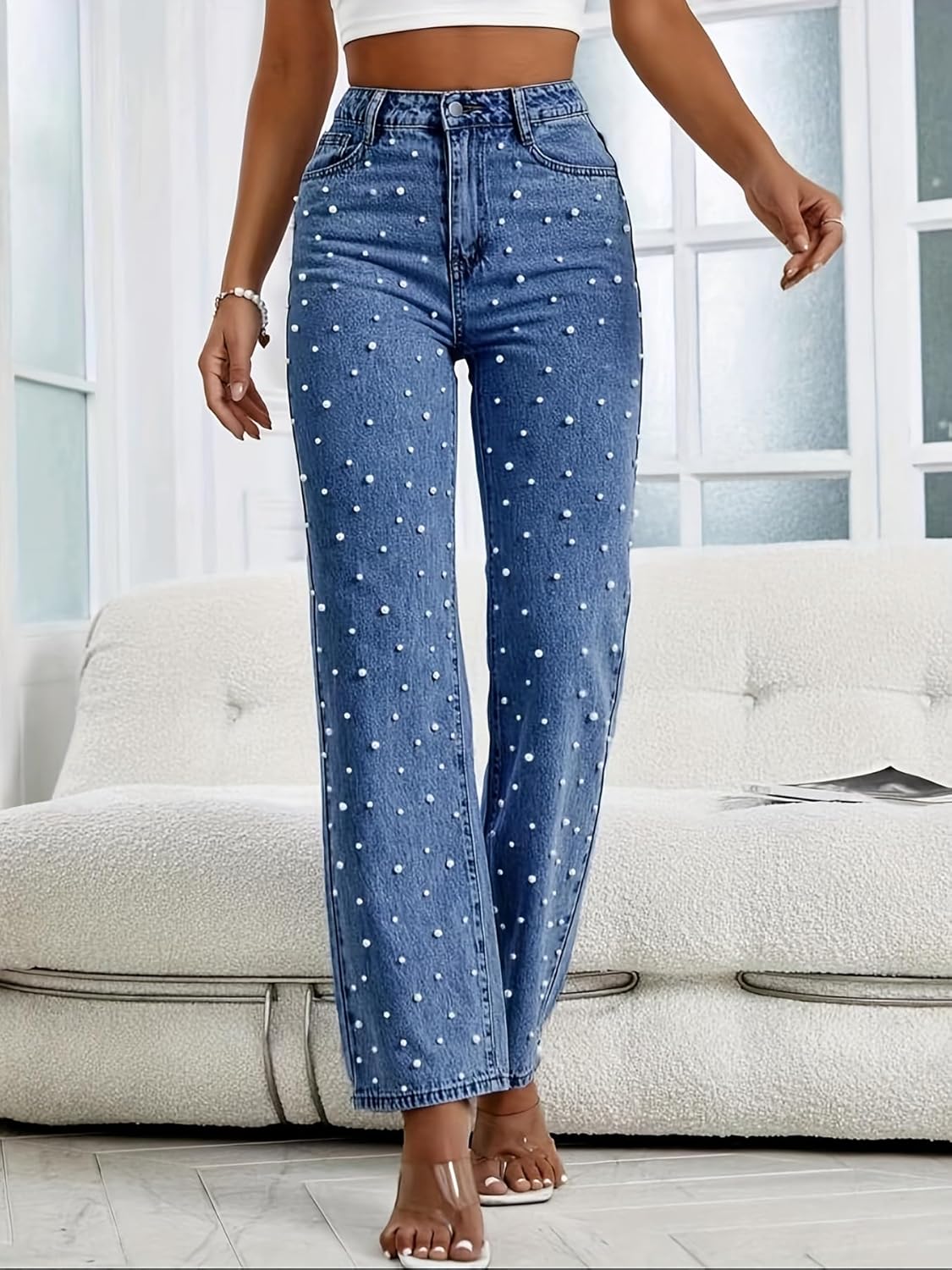 Kedera Retro Boyfriend Fit Wide Leg Trousers