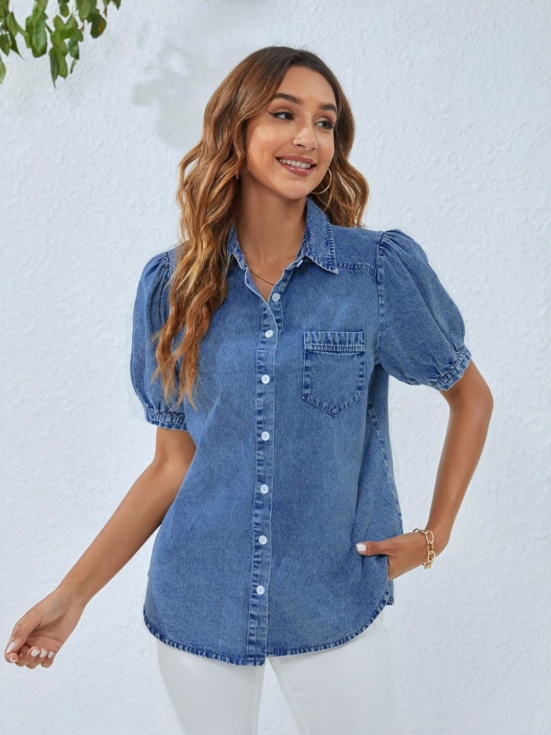 Kedera Denim Button Down Shirt