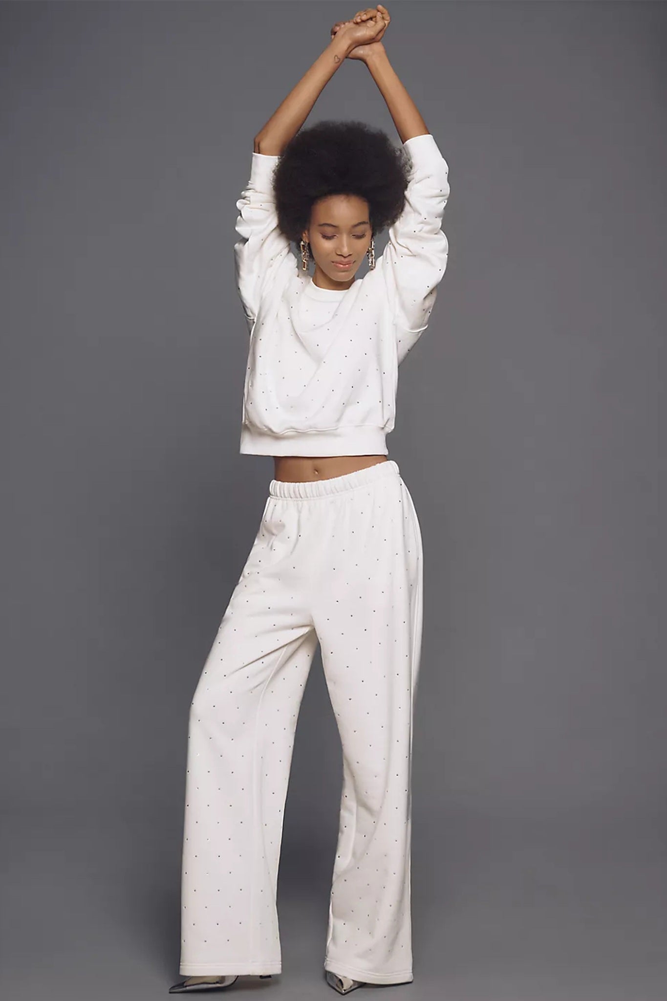 Crystal Wide-Leg Sweatpants