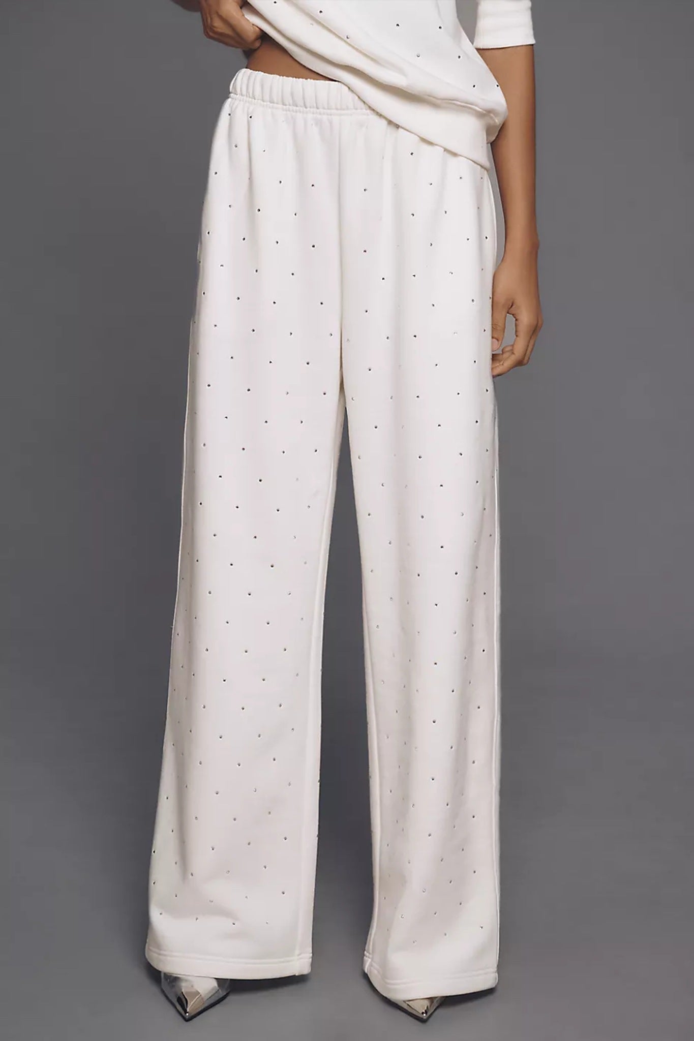 Crystal Wide-Leg Sweatpants