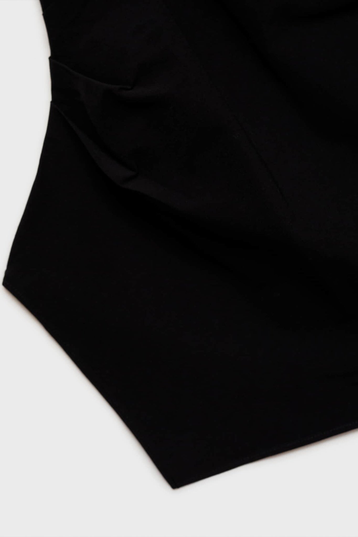 Black Asymmetrical Draped Top