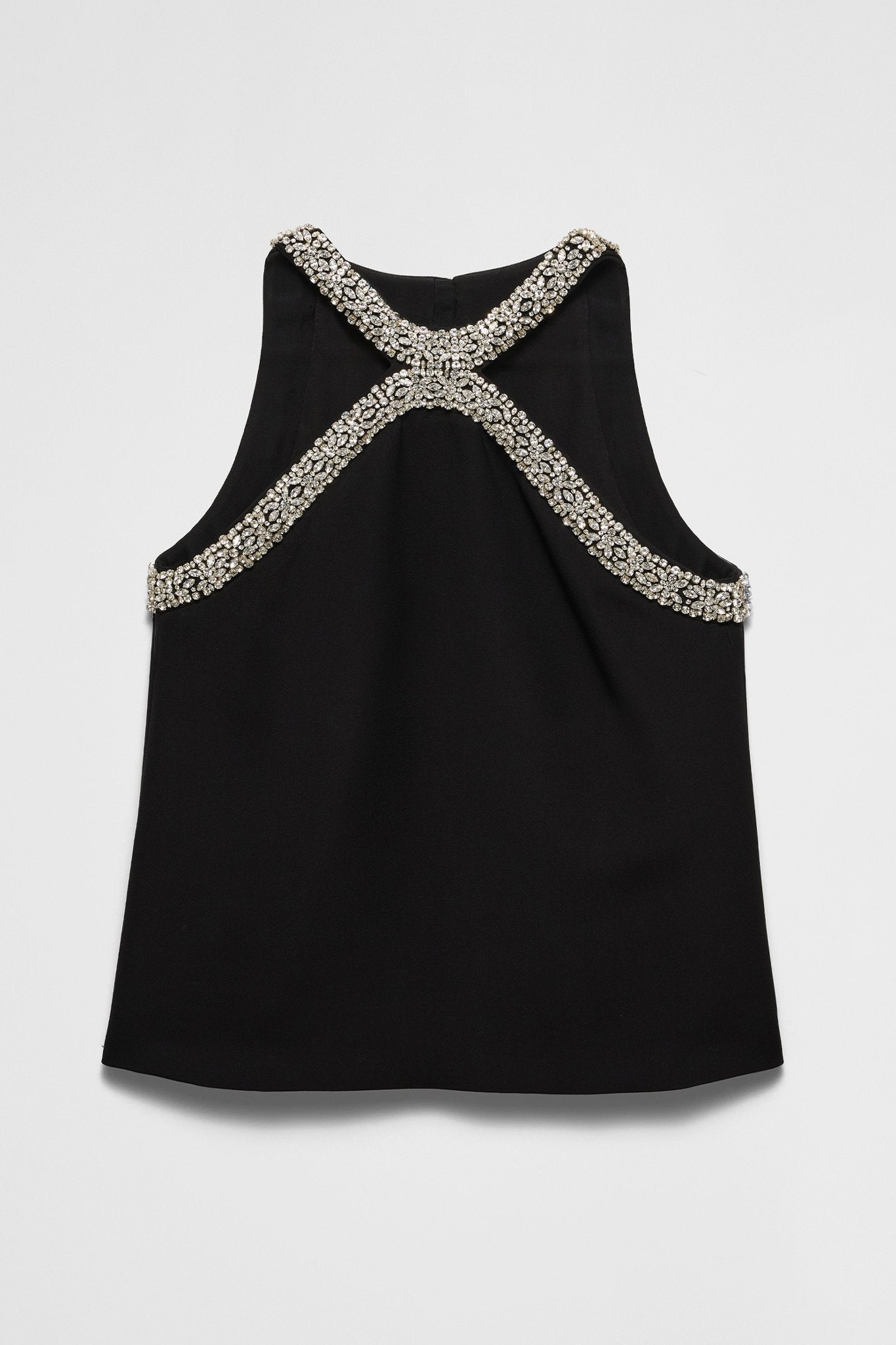 Black Embellished Tank Top