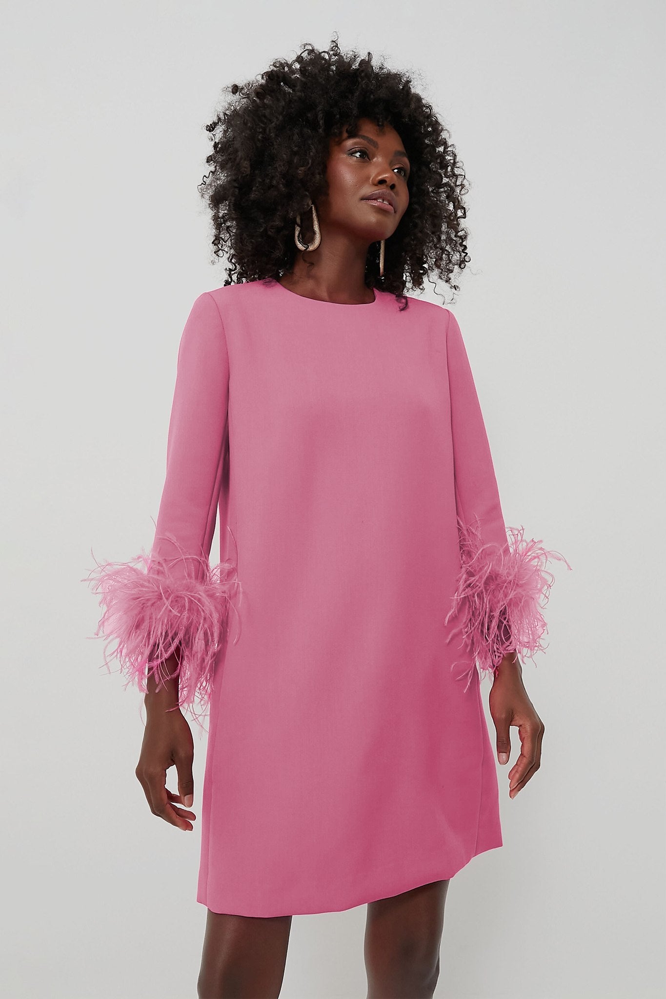 Pink Feather Mod Mary Dress