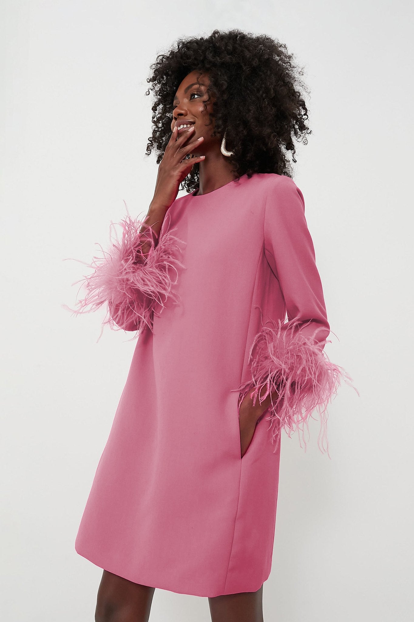 Pink Feather Mod Mary Dress