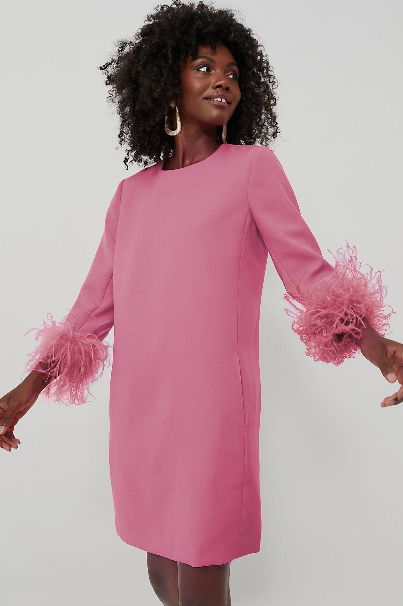 Pink Feather Mod Mary Dress