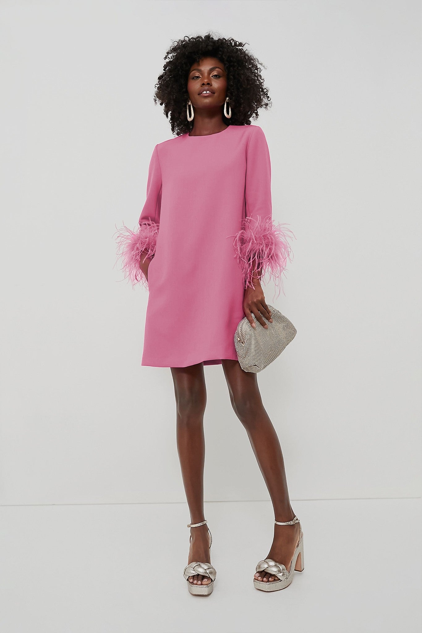 Pink Feather Mod Mary Dress