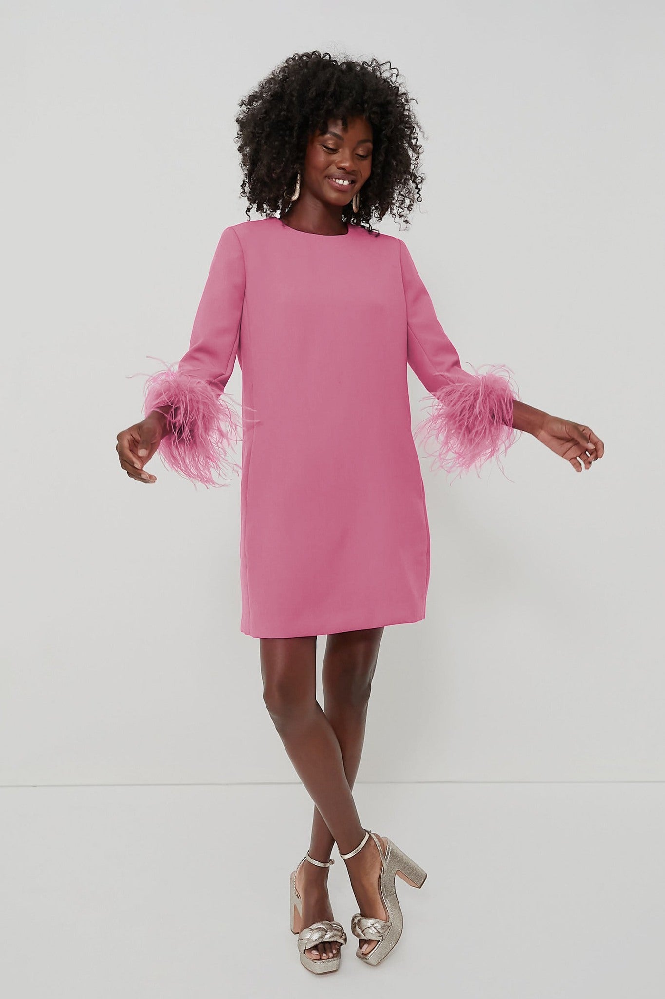 Pink Feather Mod Mary Dress