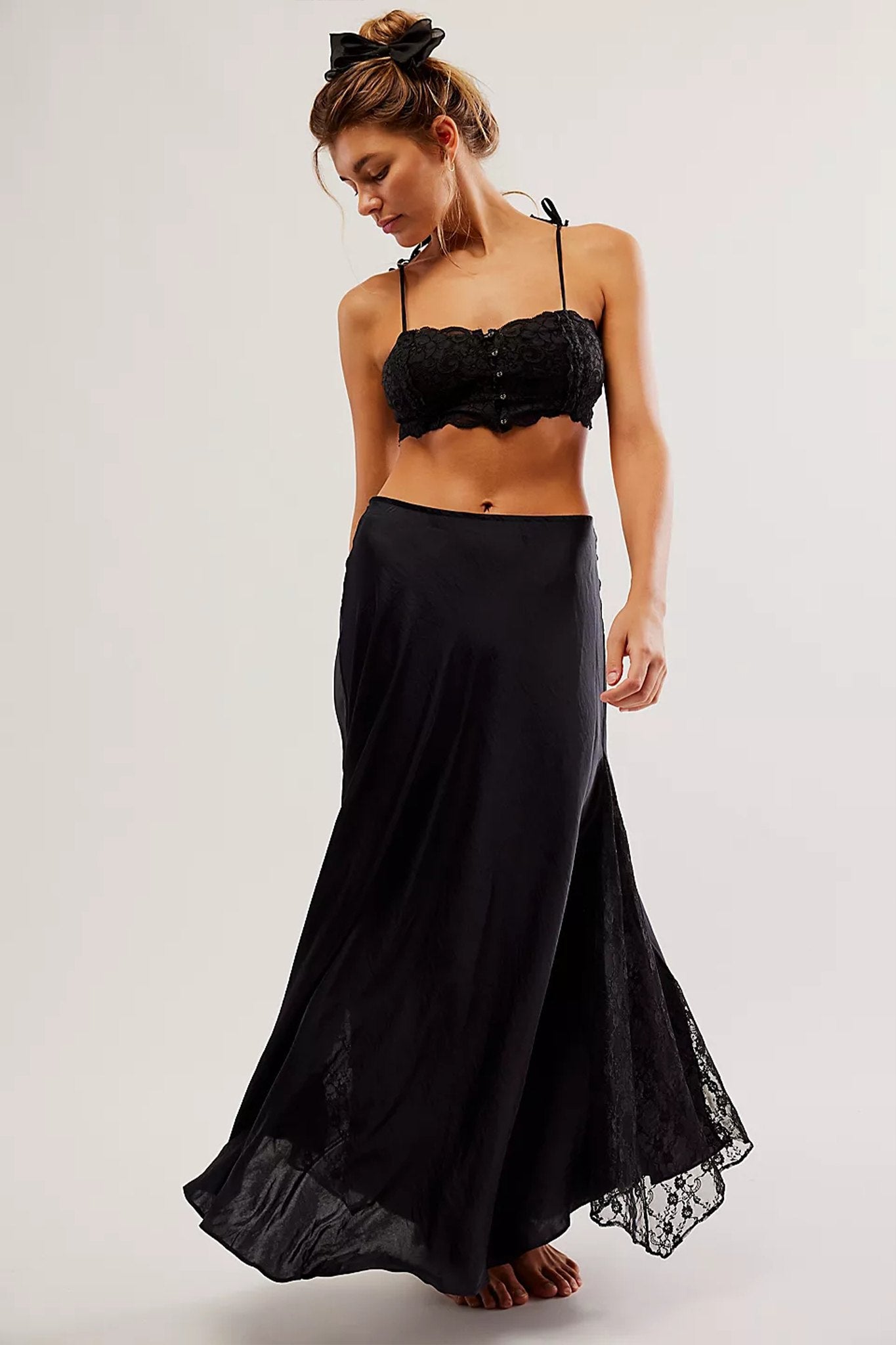 Half Slip Skirt In Black