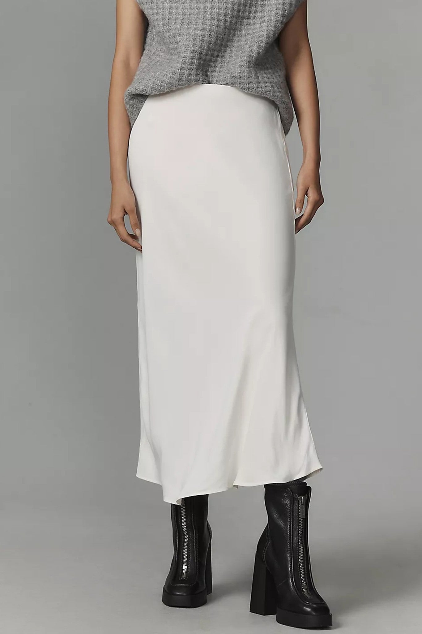 Satin Maxi Slip Skirt