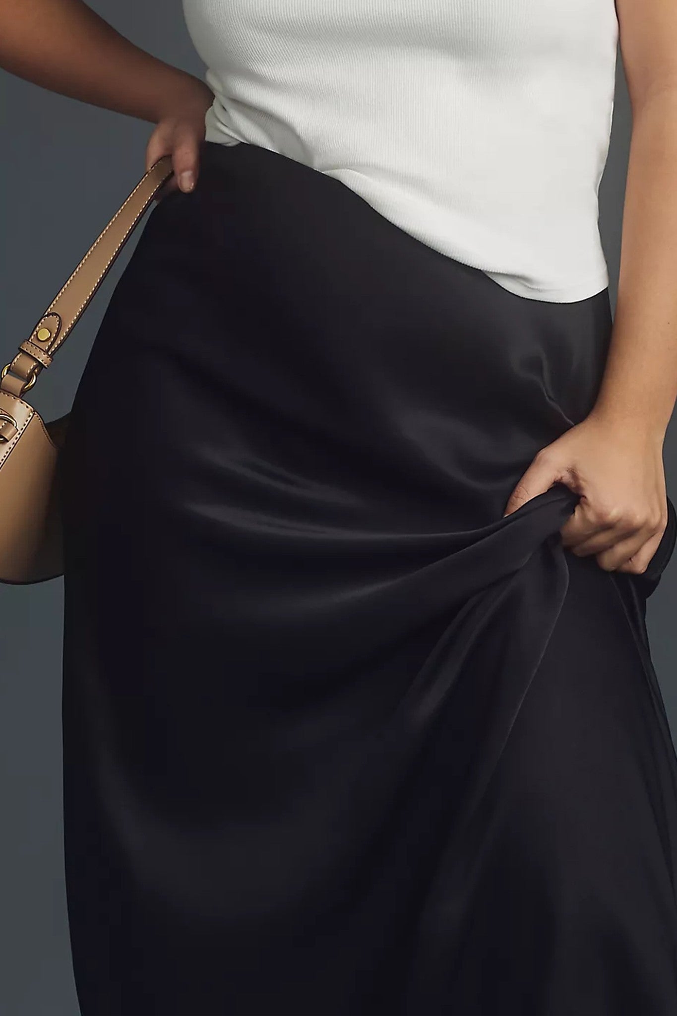 Satin Maxi Slip Skirt