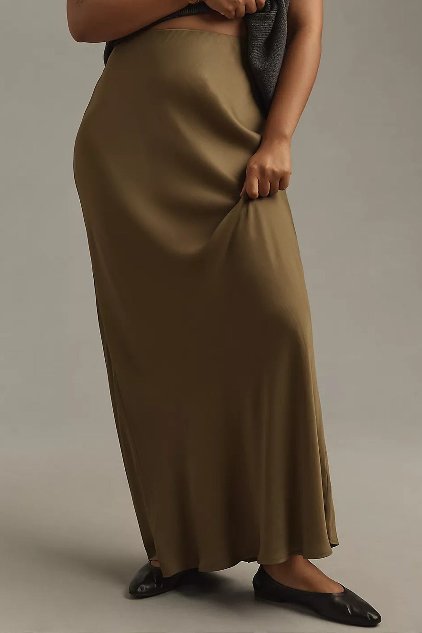 Satin Maxi Slip Skirt