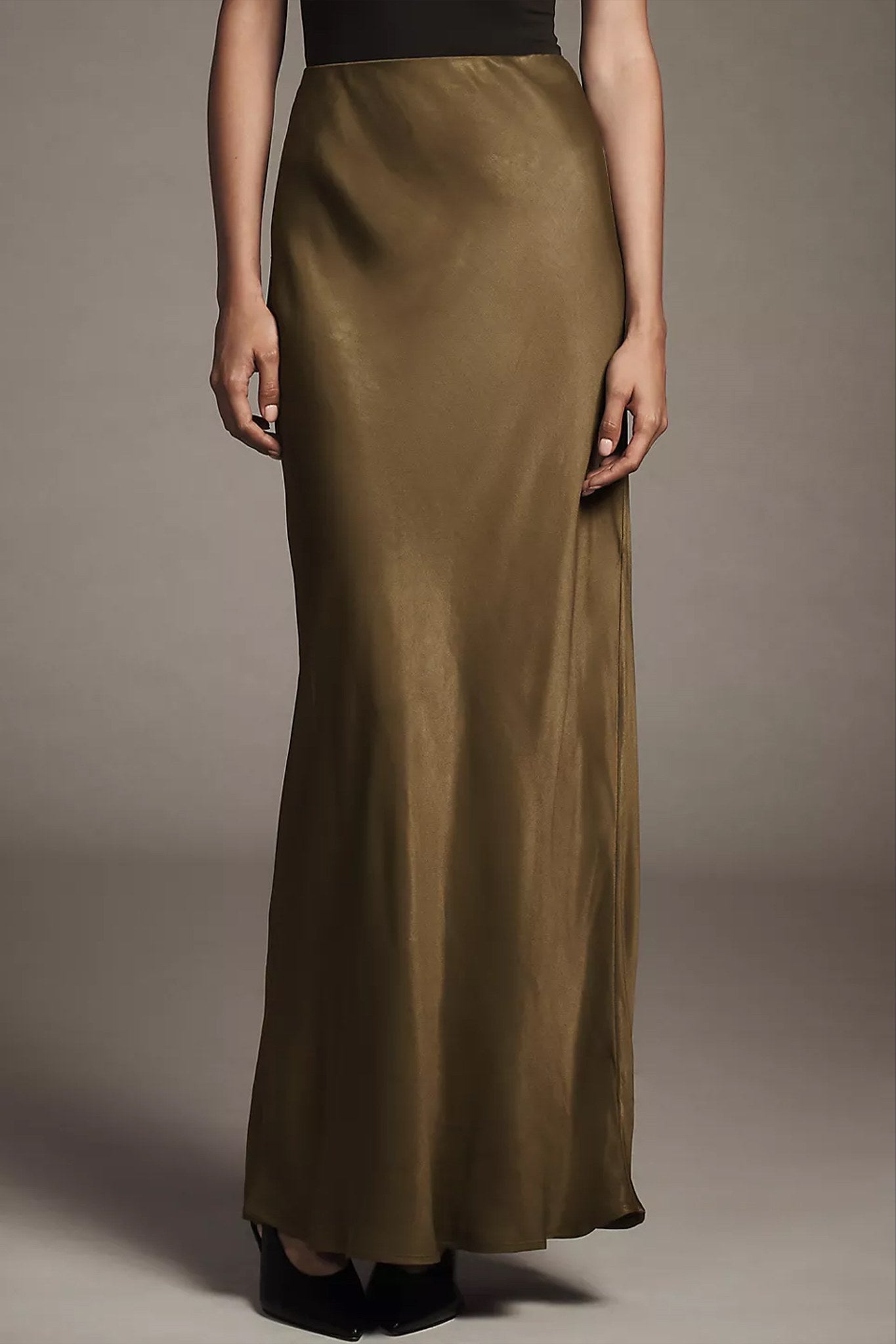 Satin Maxi Slip Skirt