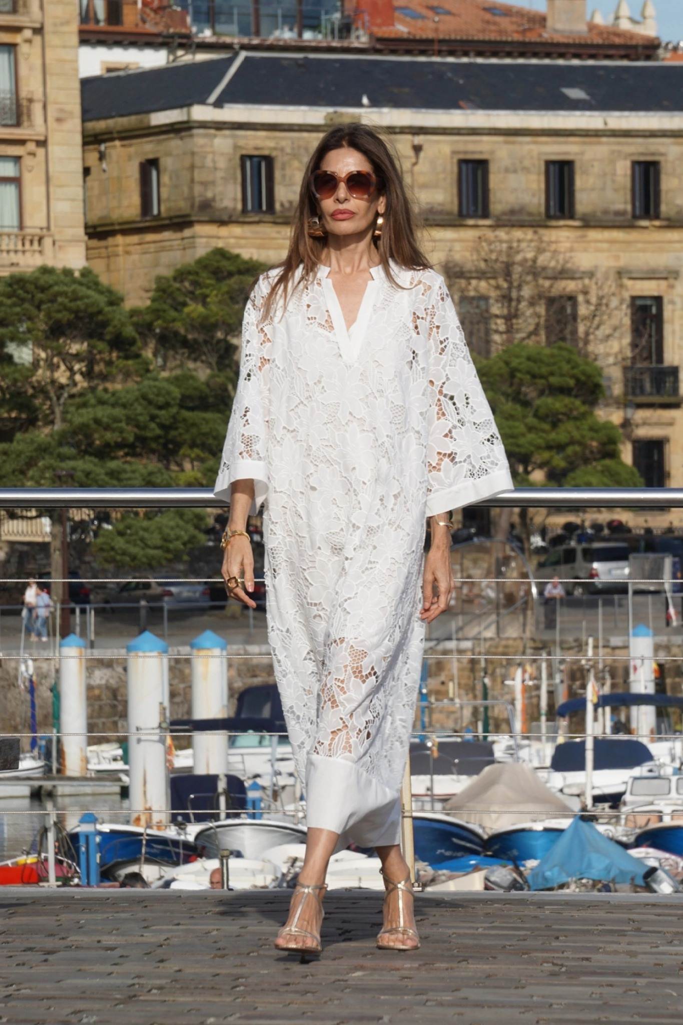Ezabutus Lightweight Floral Lace Maxi Cover Up Dress