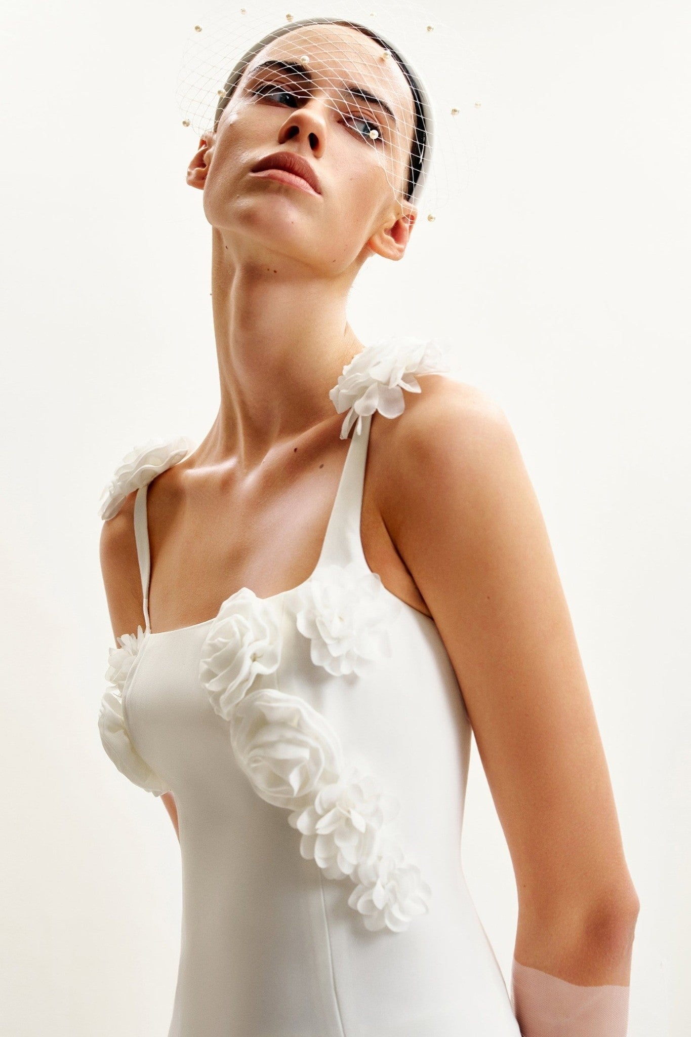 Ezabutus Romantic 3D Flower Applique Mini Dress