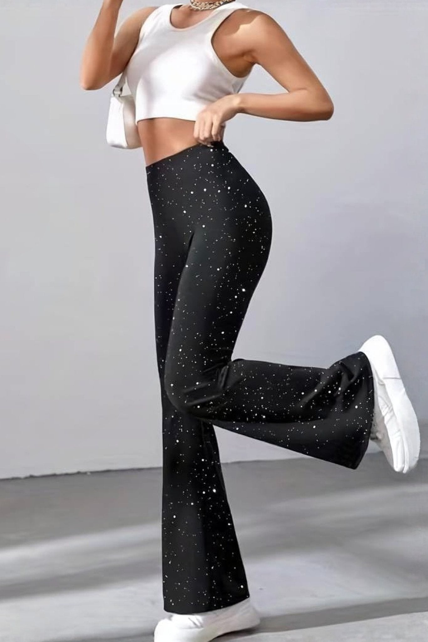 Lifeshe Sparkly Bell Bottom Leggings