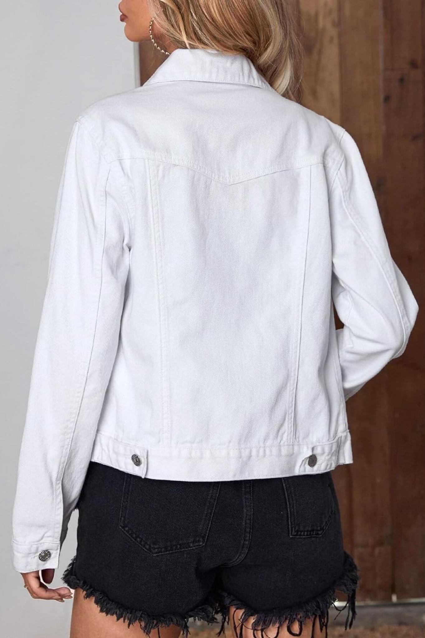 Kedera Casual Western Style Embellished Denim Jacket