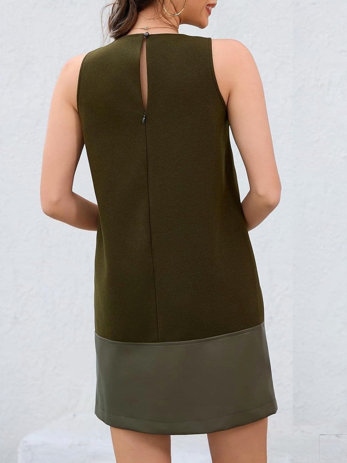 Ladyful Faux Leather Mini Dress
