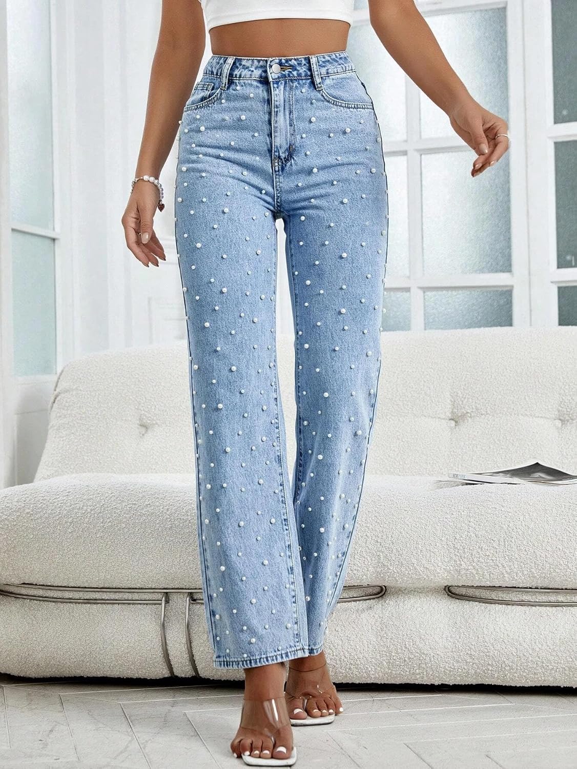 Kedera Retro Boyfriend Fit Wide Leg Trousers