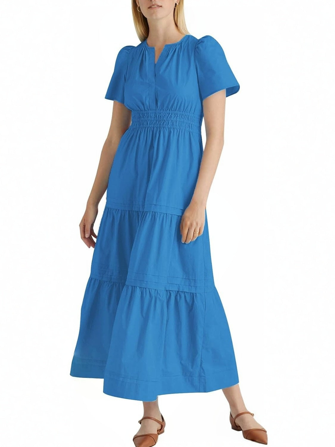 Yexpine Boho Tiered A-Line Maxi Dress