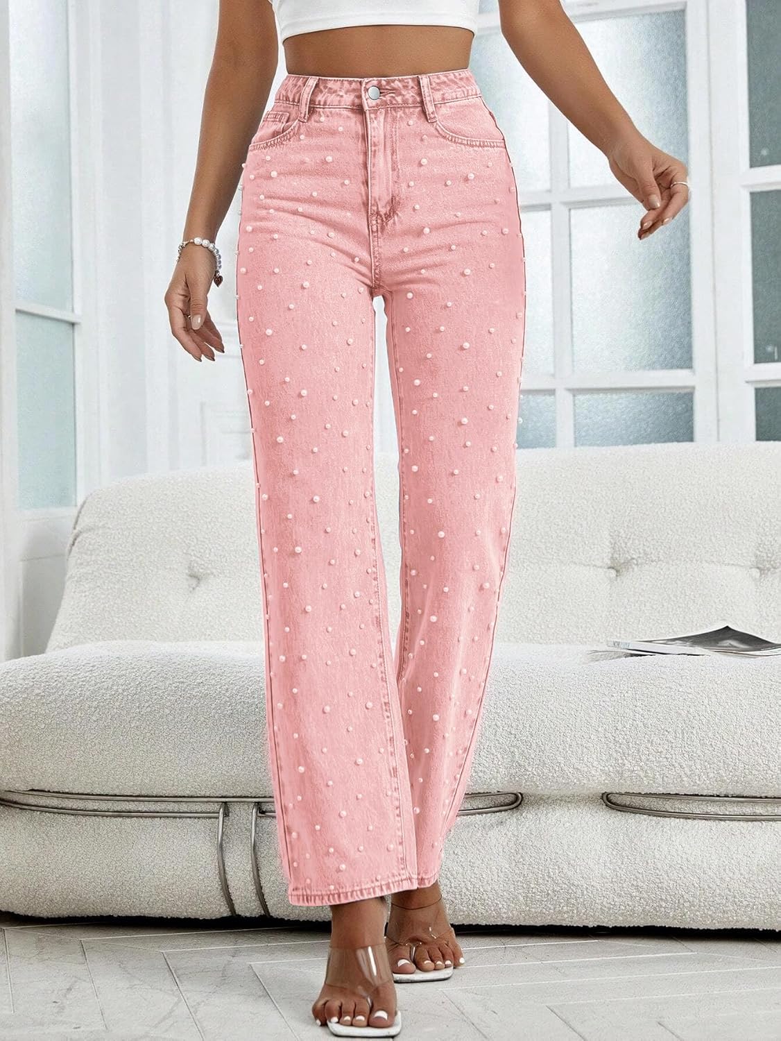 Kedera Retro Boyfriend Fit Wide Leg Trousers