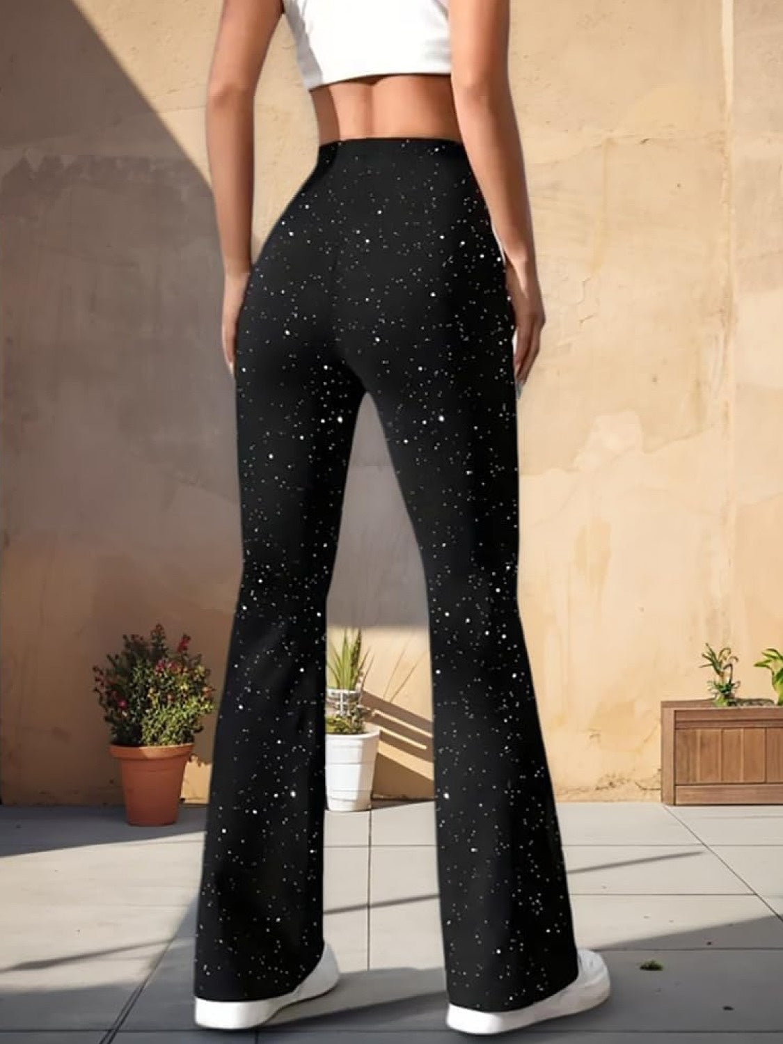 Lifeshe Sparkly Bell Bottom Leggings