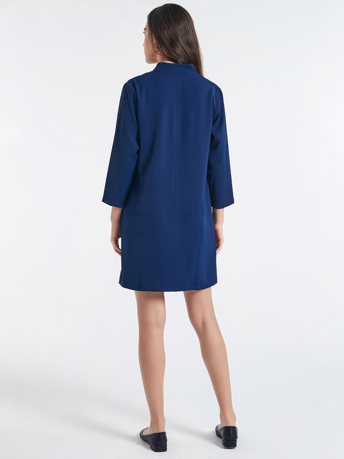 D-Sun Floral V Neck Mini Shirt Dress