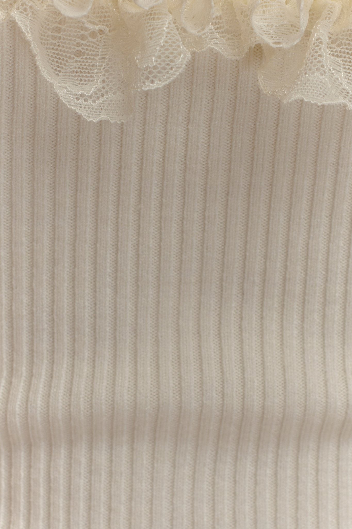 Ezabutus Romantic Ruffle Lace Trim Two-Piece Set – Knit Cami Top & Mini Skort